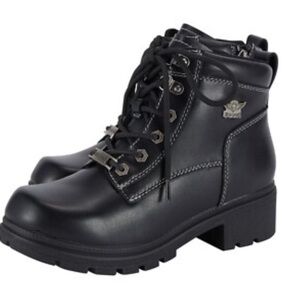 DREAM APPAREL | motorcycle boots black lace/zip up